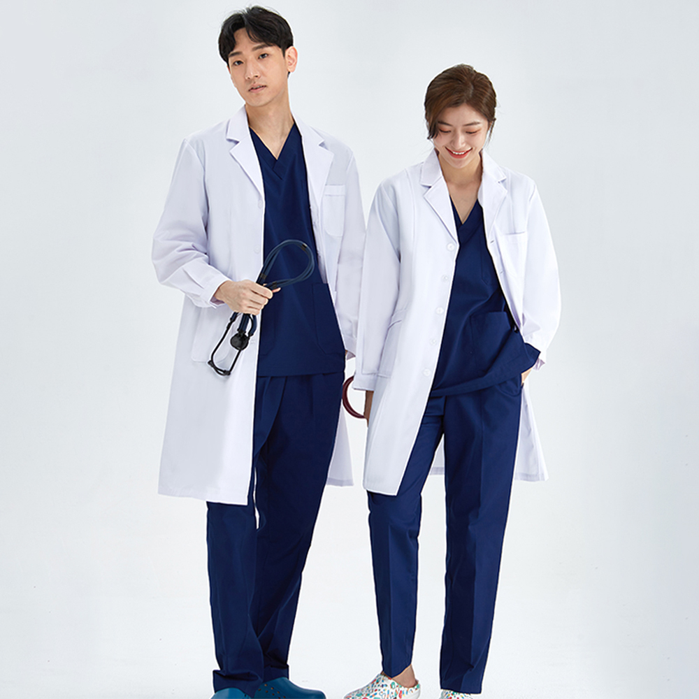 Medical Lab Hospital - Unisex biały płaszcz fartuch laboratoryjny szpital